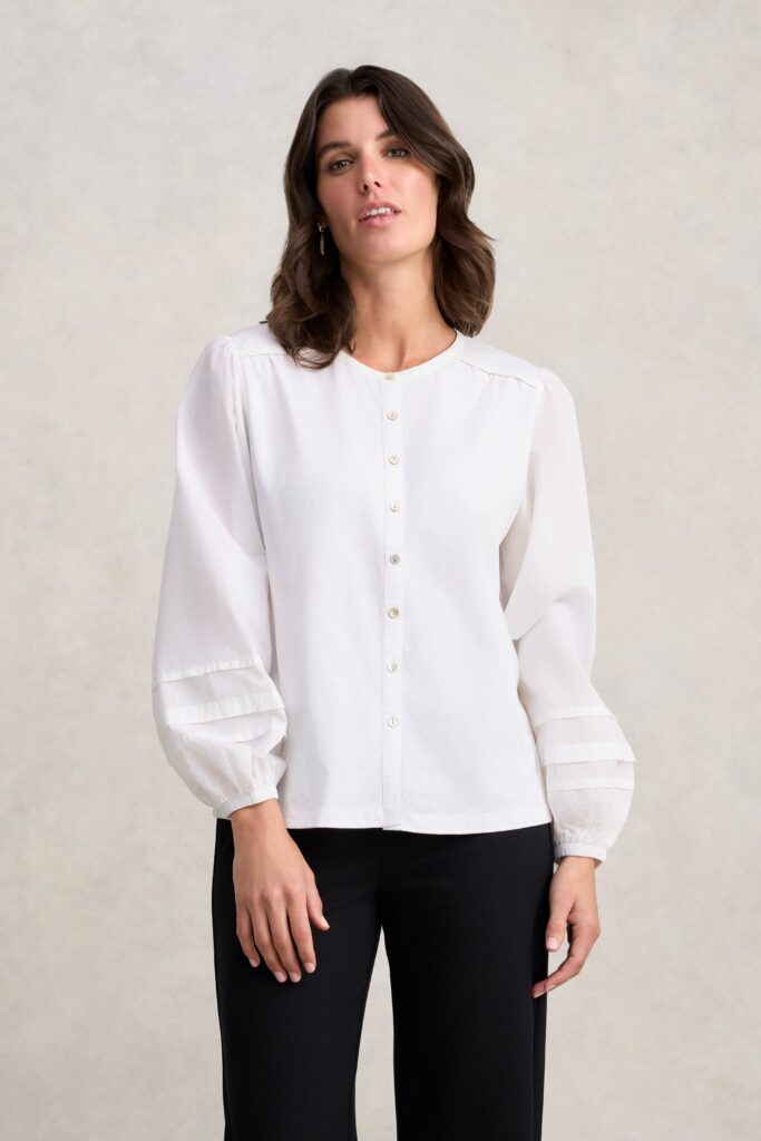 Jersey Mix Shirt - White