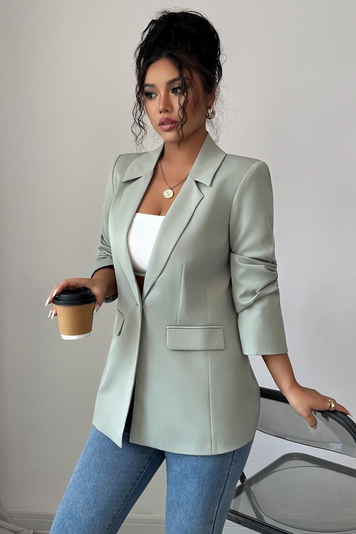 Minimalist Long Sleeve Blazer